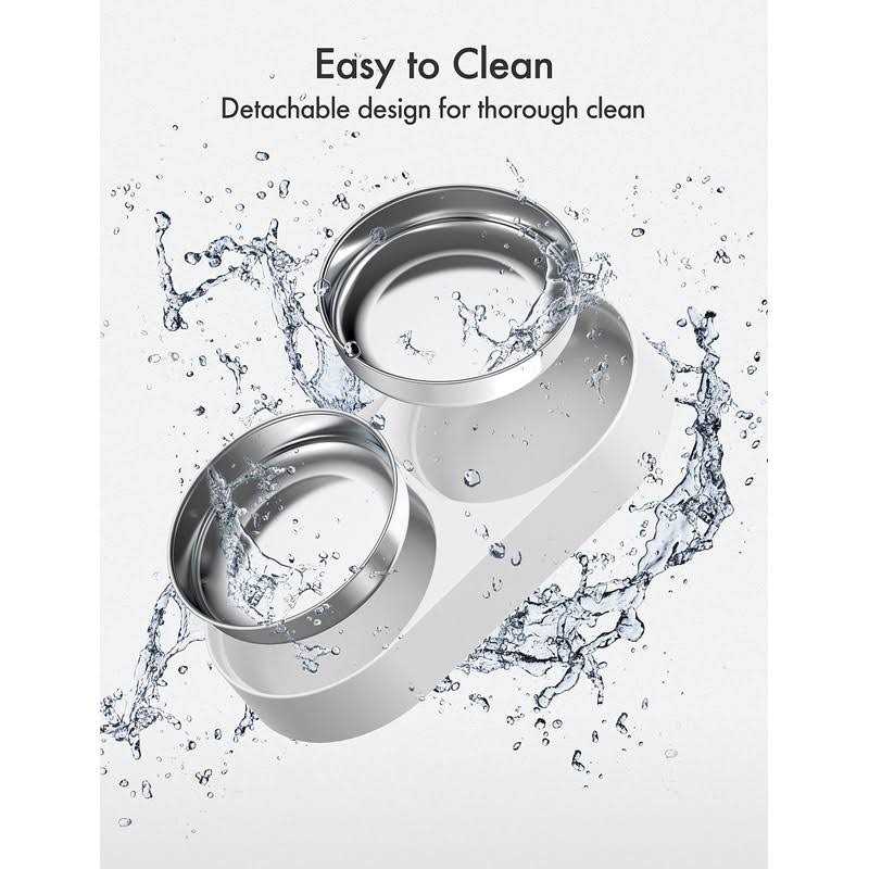 PETLIBRO Pet Food Splitter with Stainless Steel Bowls, Automatic Cat Feeder Bowls for Two Cats or Dogs - Nail Gallerys