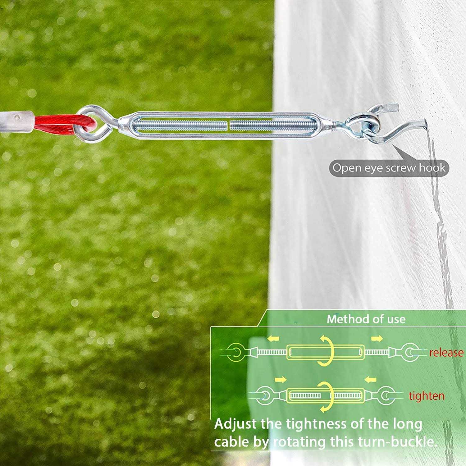 LUFFWELL Dog Runs for Outside 100FT Dog Runner for Yard Dog Tie Out Cable - Nail Gallerys