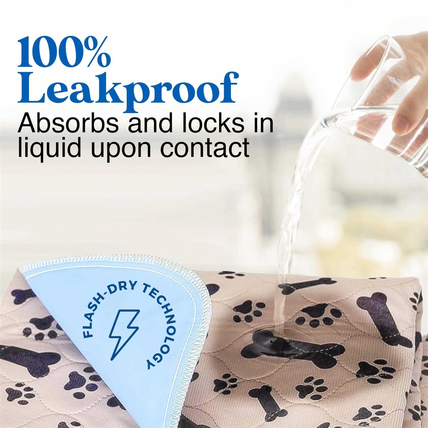 Washable Pee Pads for Dogs Whelping Reusable Quilted Large 35 x 31 Extra Absorbent Layered Waterproof Mat Puppy Adult Senior Pets Pooch - Nail Gallerys