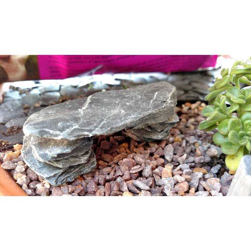 Small World Slate & Stone Natural Slate Stone -1 to 3 Inch Rocks for Miniature Or Fairy Garden - Nail Gallerys
