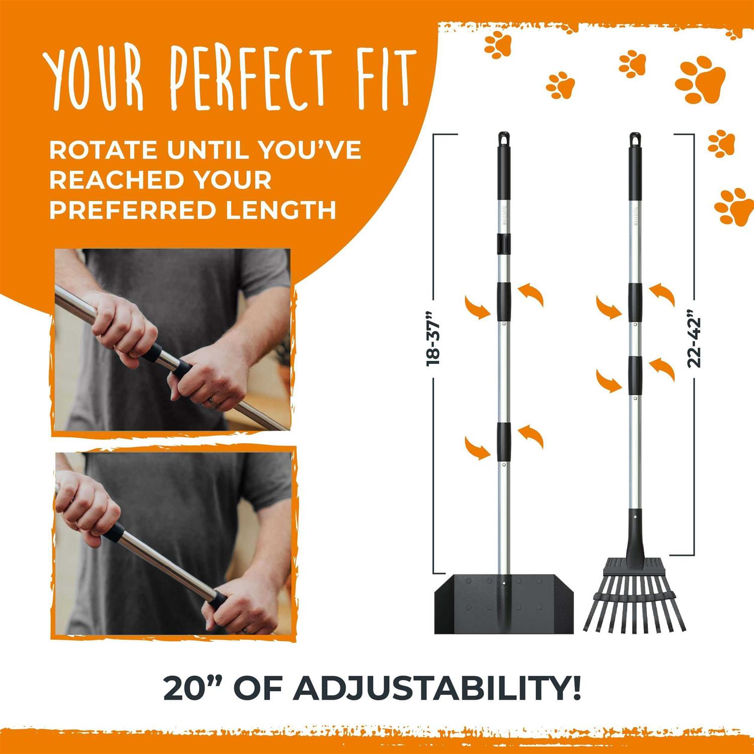 Mighty Paw Dog Pooper Scooper and Rake Set - Nail Gallerys