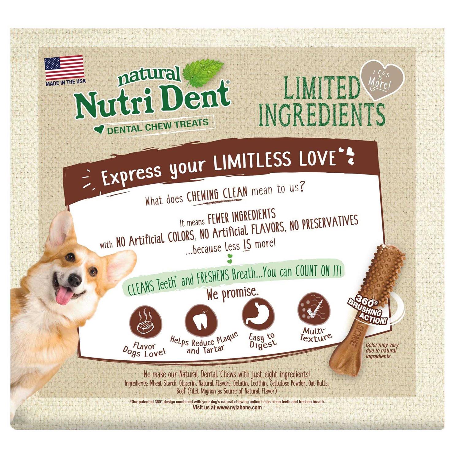 Nylabone Nutri Dent Dental Chews Filet Mignon - Nail Gallerys