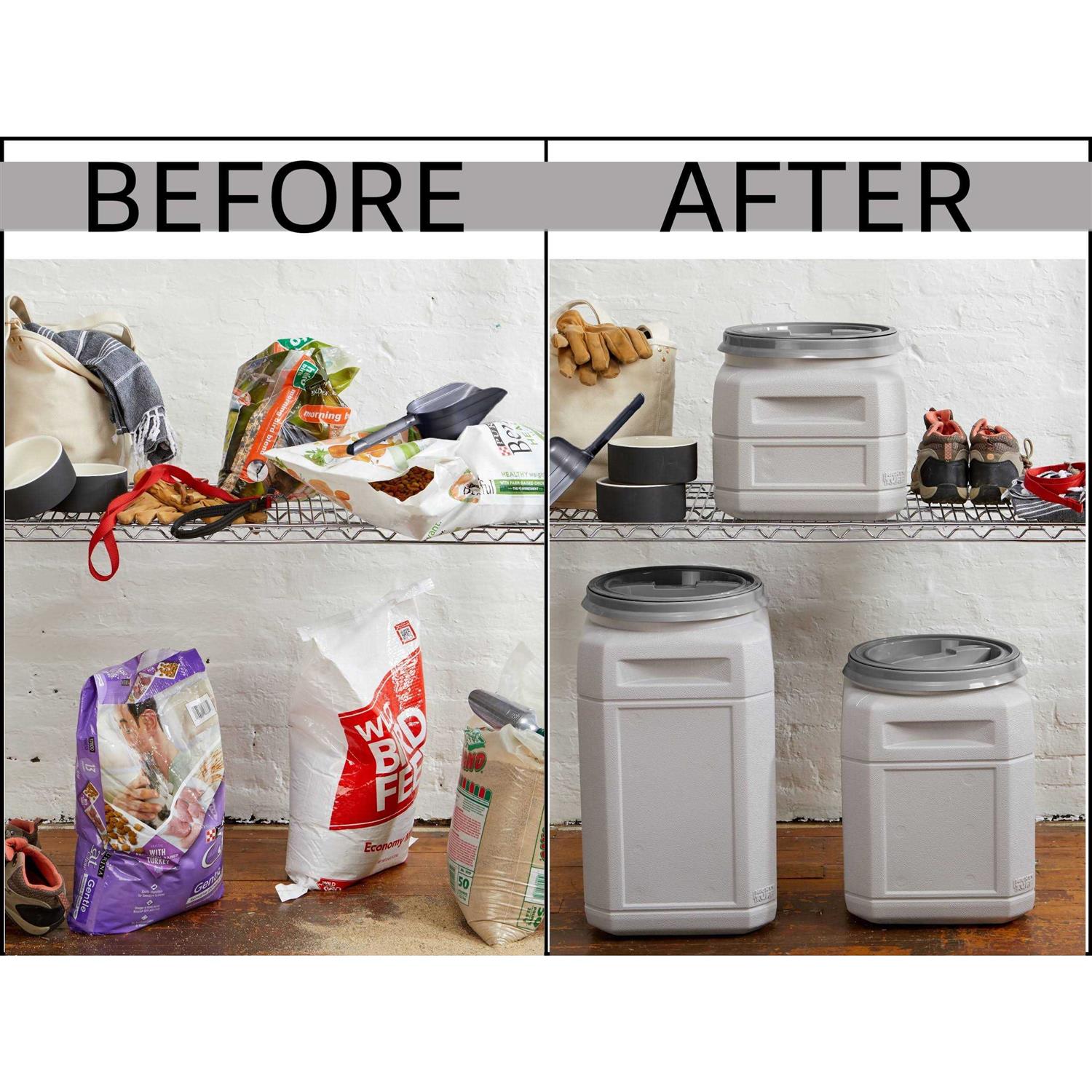 Mighty Tuff Pet Food Storage Container with Scoop - Nail Gallerys