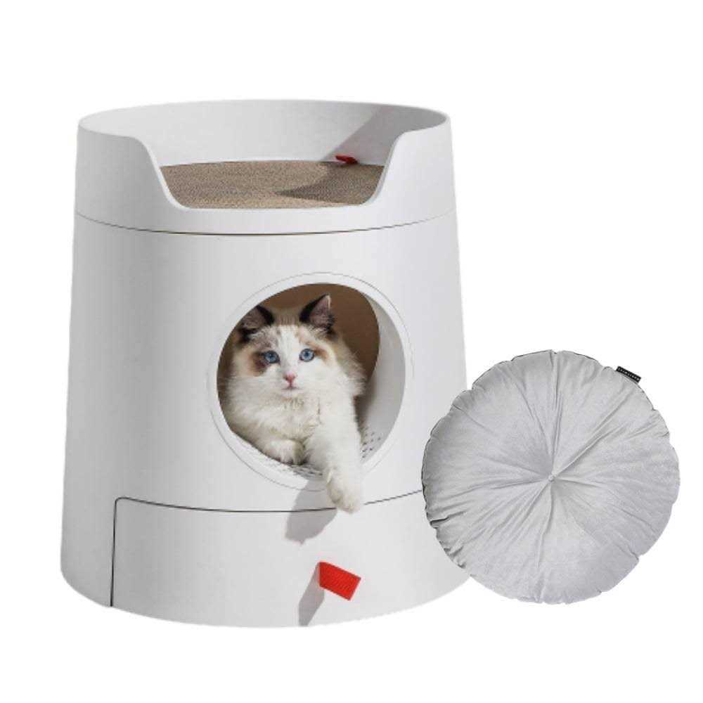 Michupet XL Castle 2-in-1 Cat Litter Box with Scratch Basin - Nail Gallerys