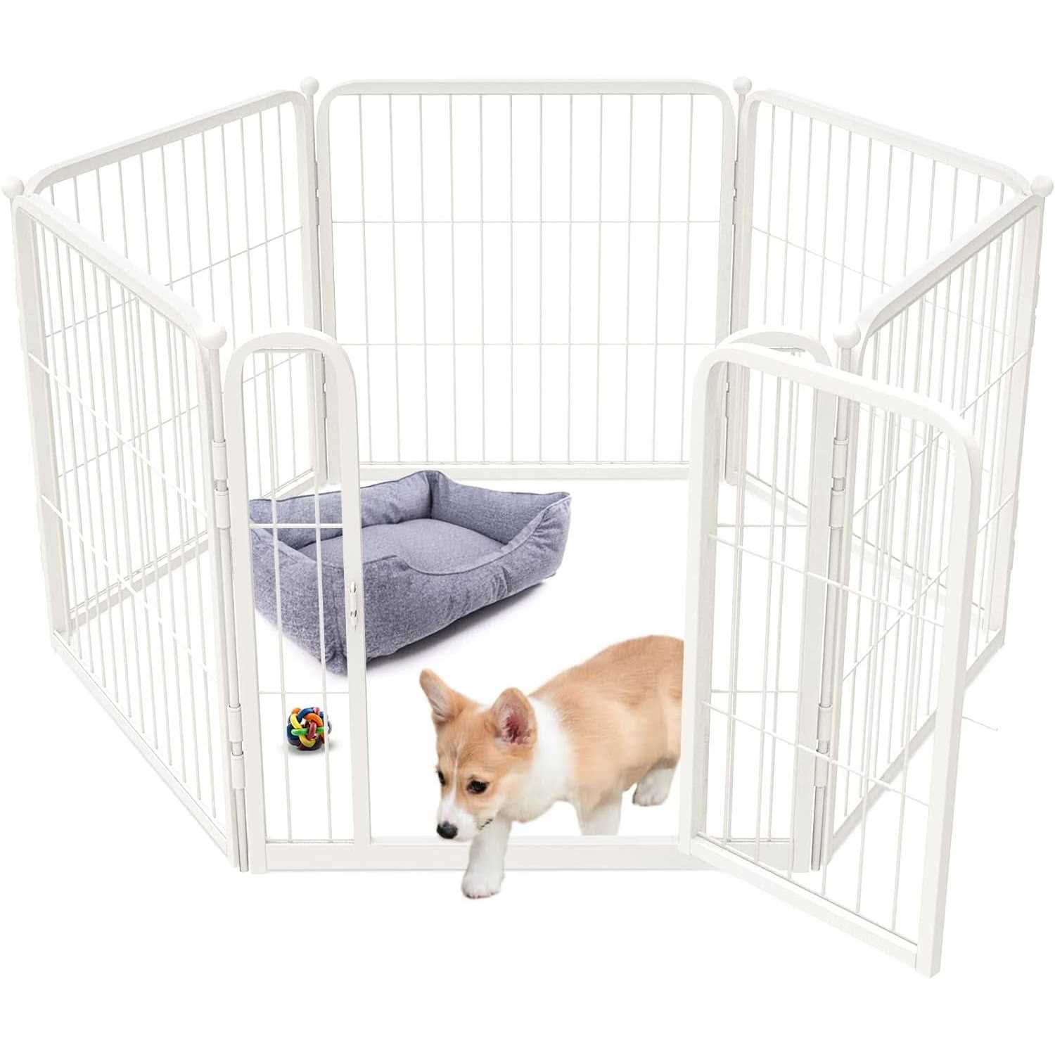 Fxw HomePlus Dog Playpen Indoor Panels 24 inch Height Dog Fence Exercise Pen for small Dogs, inside Pet Puppy Playpen with Silicone Foot Pads and - Nail Gallerys