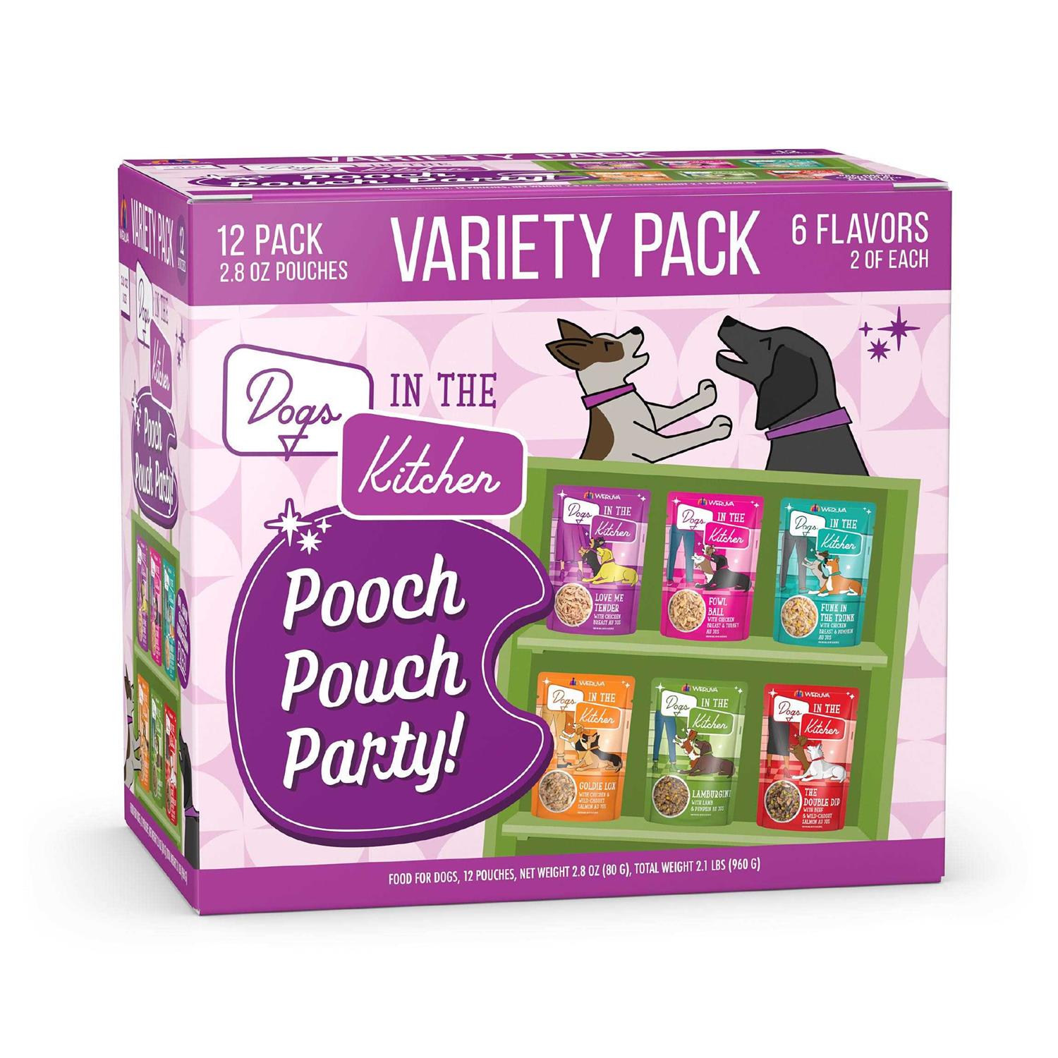 Weruva Dogs in the Kitchen Dog Food Pooch Pouch Party! Variety Pack - Nail Gallerys