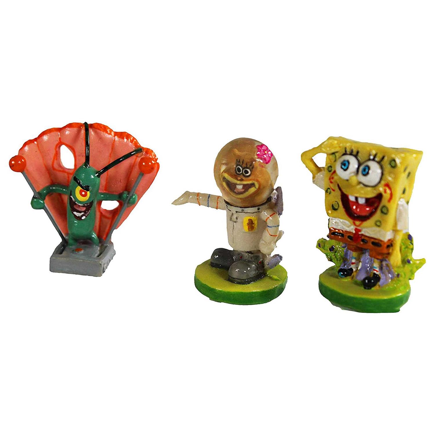 Penn-Plax Officially Licensed Spongebob 6 Piece Mini Aquarium Ornament Set Great for Saltwater and Freshwater Tanks - Nail Gallerys