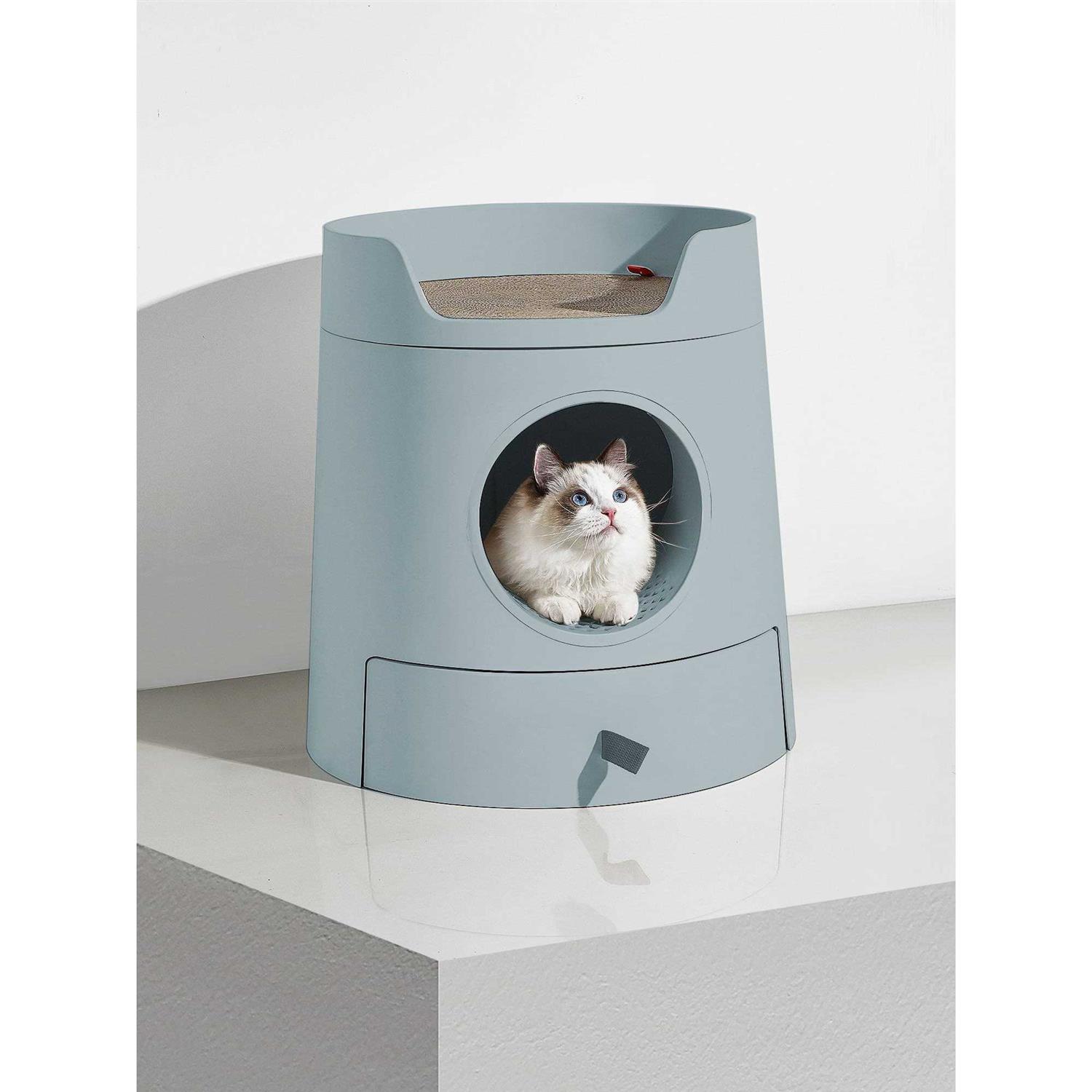 Michupet XL Castle 2-in-1 Cat Litter Box with Scratch Basin - Nail Gallerys