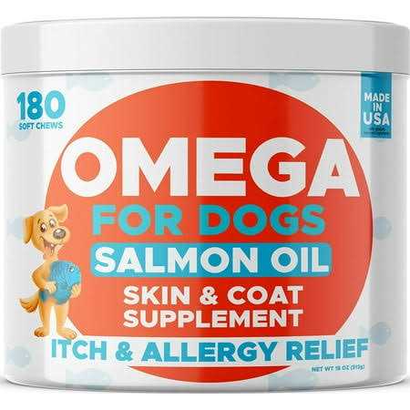 GoodGrowlies Omega 3 Alaskan Fish Oil Treats for Dogs Dry & Itchy Skin Relief + Allergy Support - Nail Gallerys