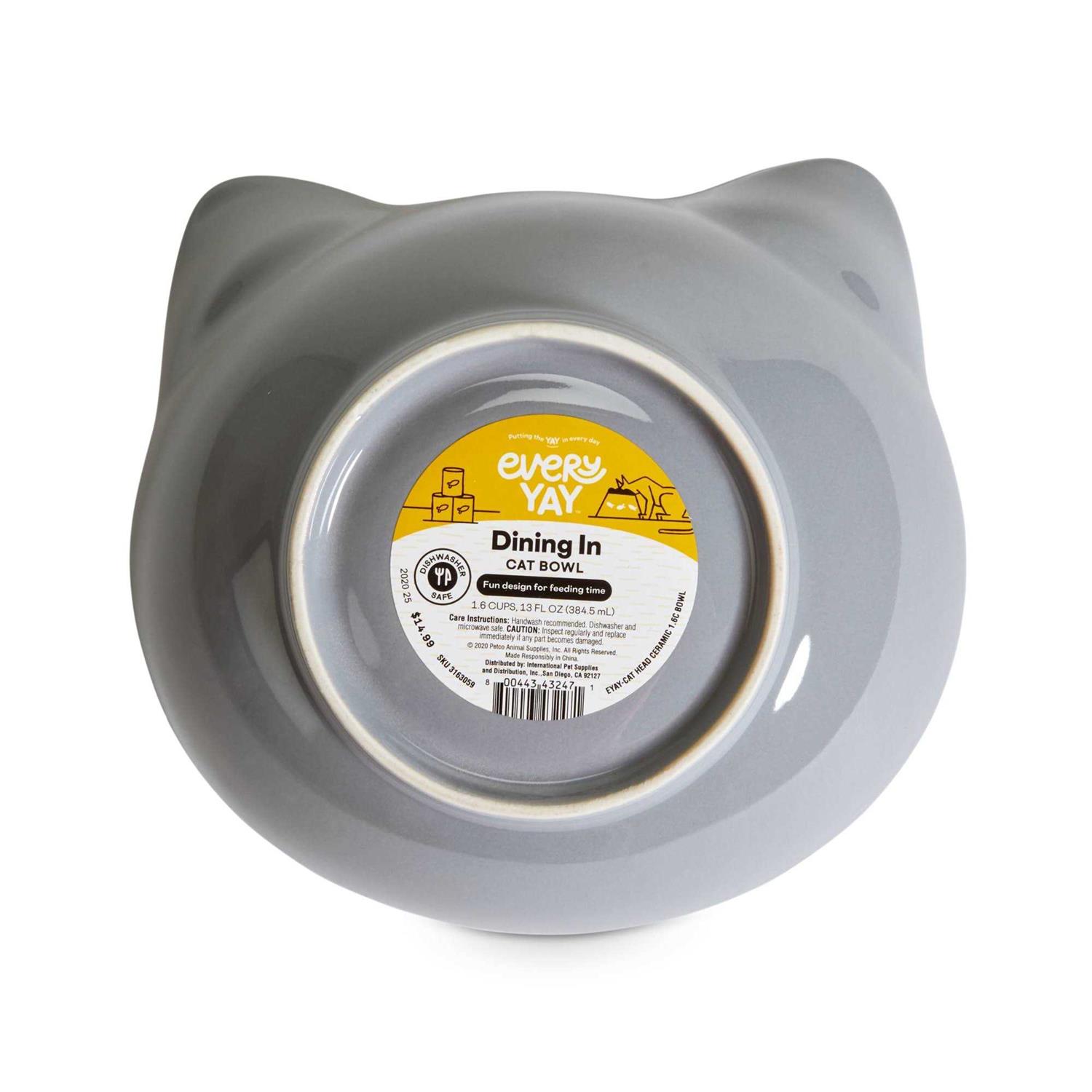 EveryYay Dining In Cat Head Ceramic Cat Bowl - Nail Gallerys