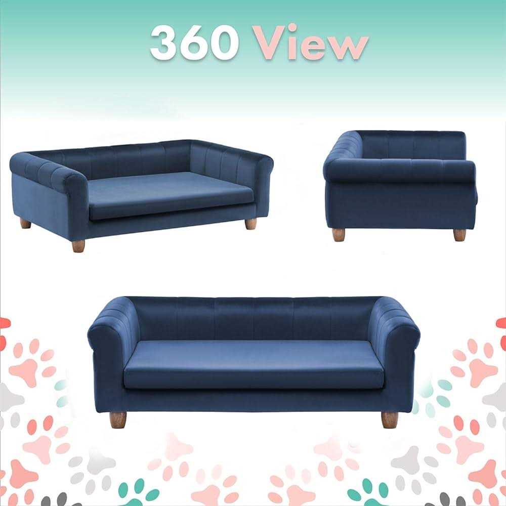 Critter Sitters 42-in. Elegant Faux-Velvet Rectangle Pet Bed for Medium and Large Dogs - Nail Gallerys