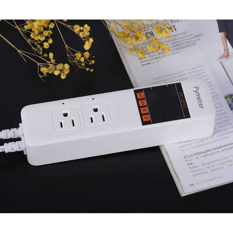 Pymeter Digital Temperature Controller Dual Probe Reptile Thermostat Controlled Outlet for Terrarium Heat Mat Heating Pad - Nail Gallerys