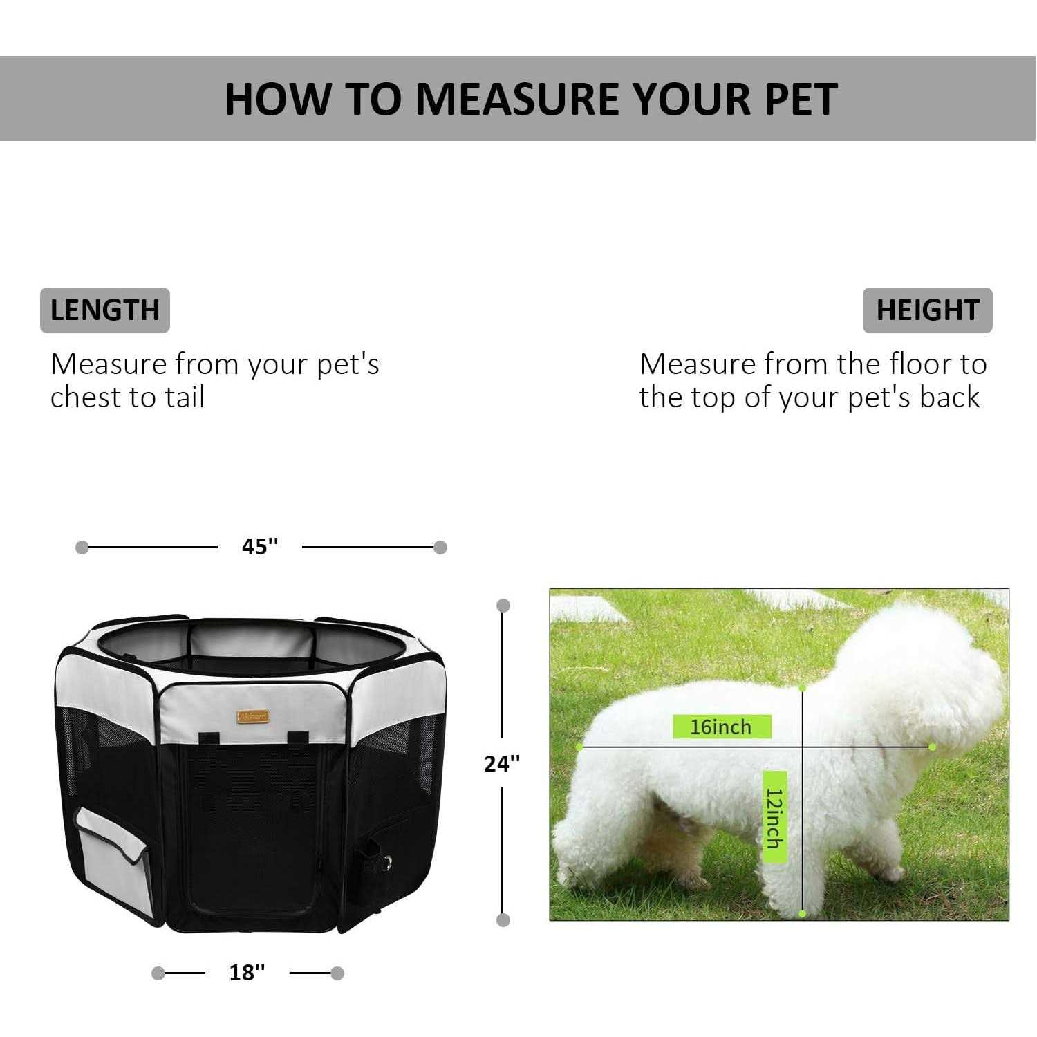 Akinerri Dog Playpen Portable Pet Play Pen for Cat Puppies Rabbits - Nail Gallerys