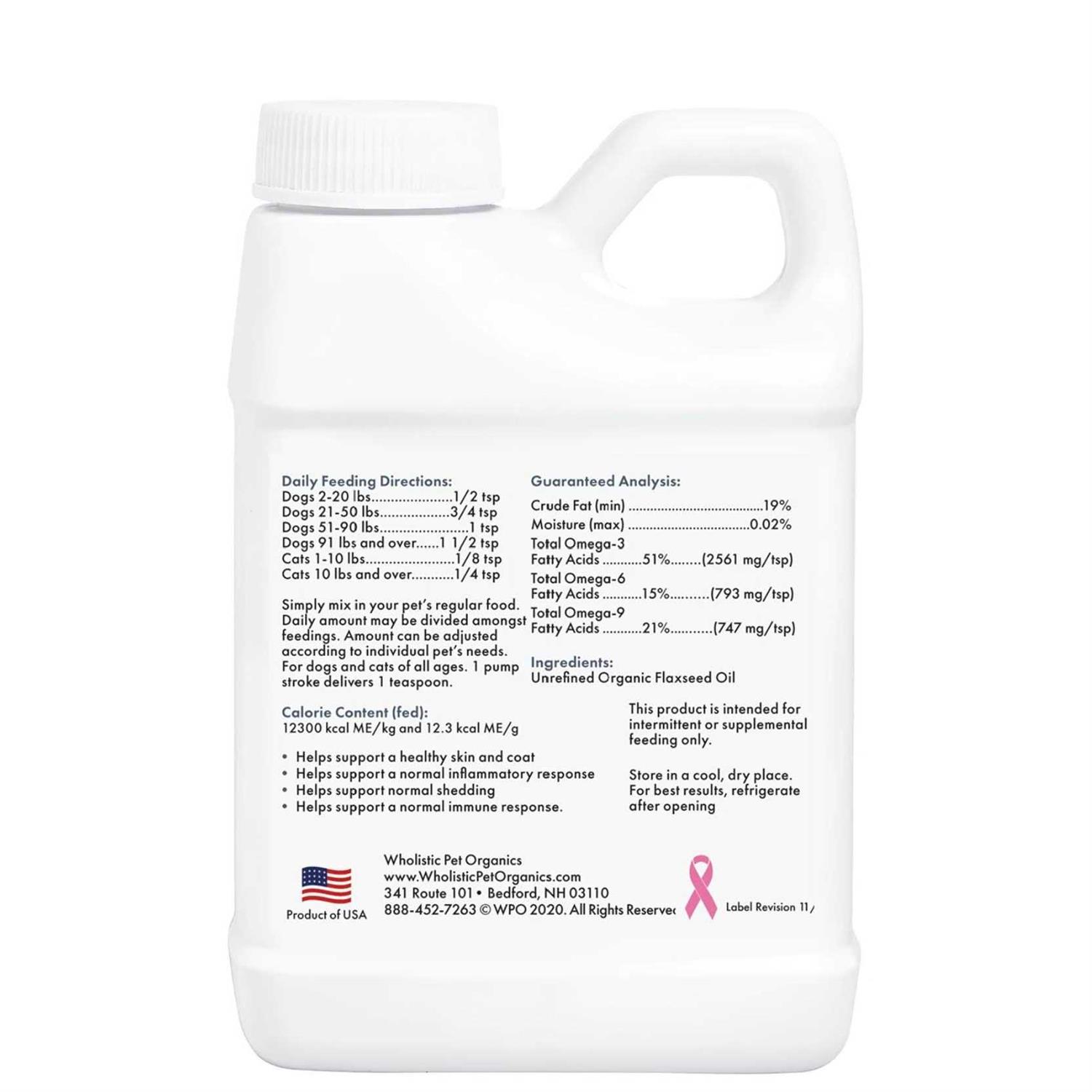 Wholistic Pet Organics Flax Seed Oil - Nail Gallerys