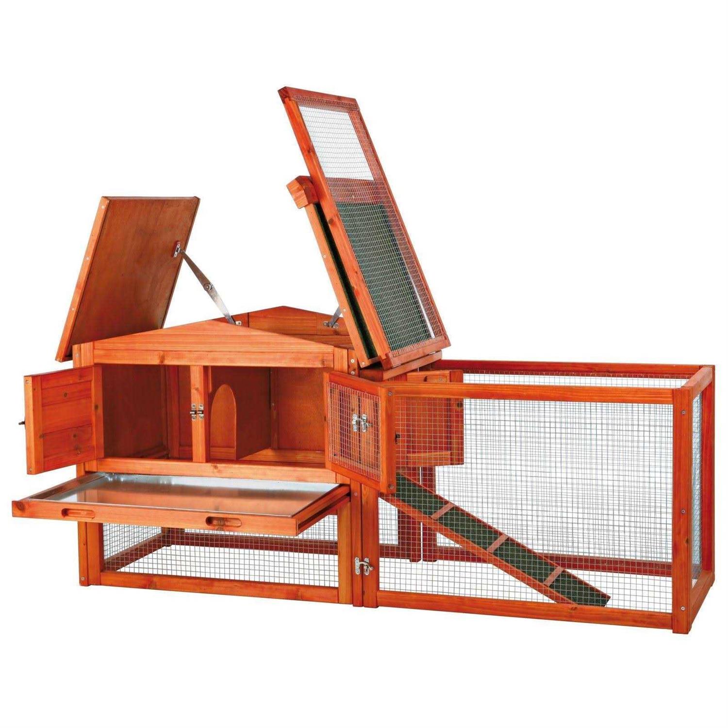 Trixie Rabbit Hutch with Outdoor Run - Nail Gallerys
