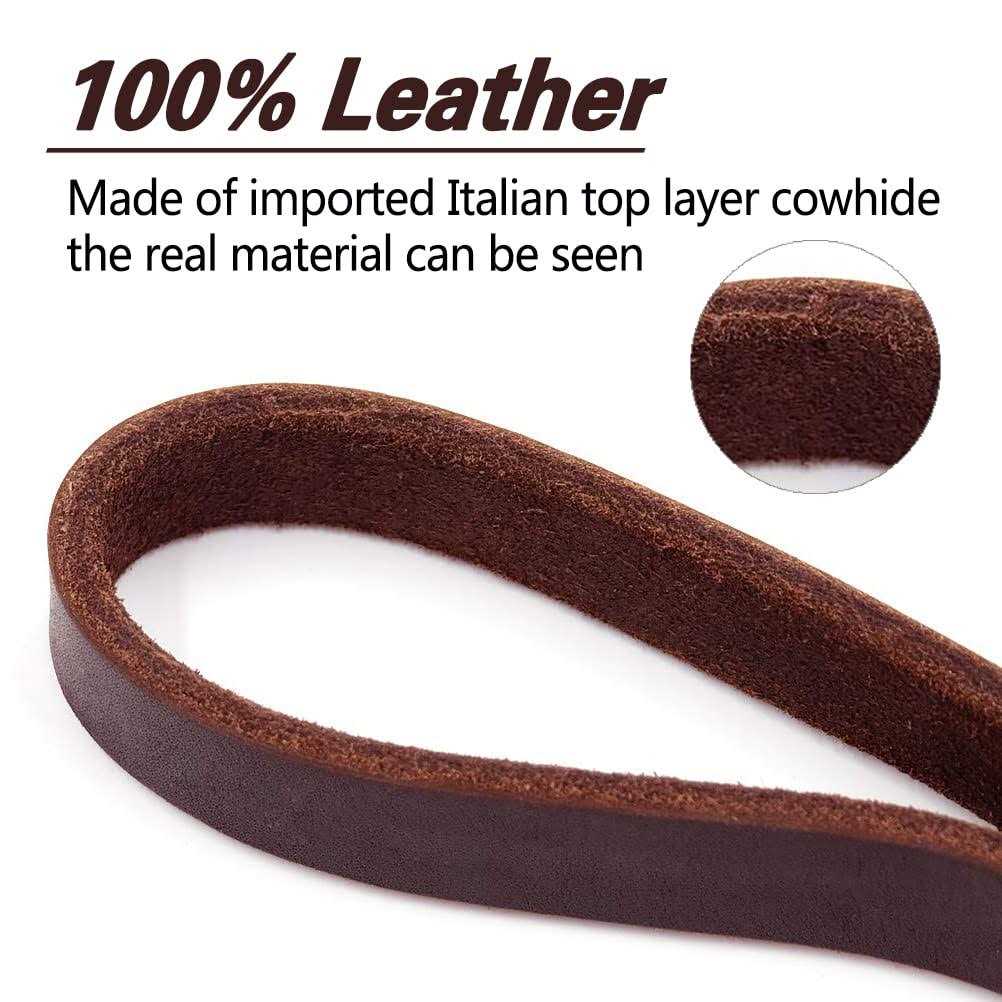 LWBMG Leather Dog Leash 6ft, Heavy Duty Dog Leash, Strong Durable Genuine Leather Braided Dog Leash, Soft and Comfortable Leather Leash for Large - Nail Gallerys