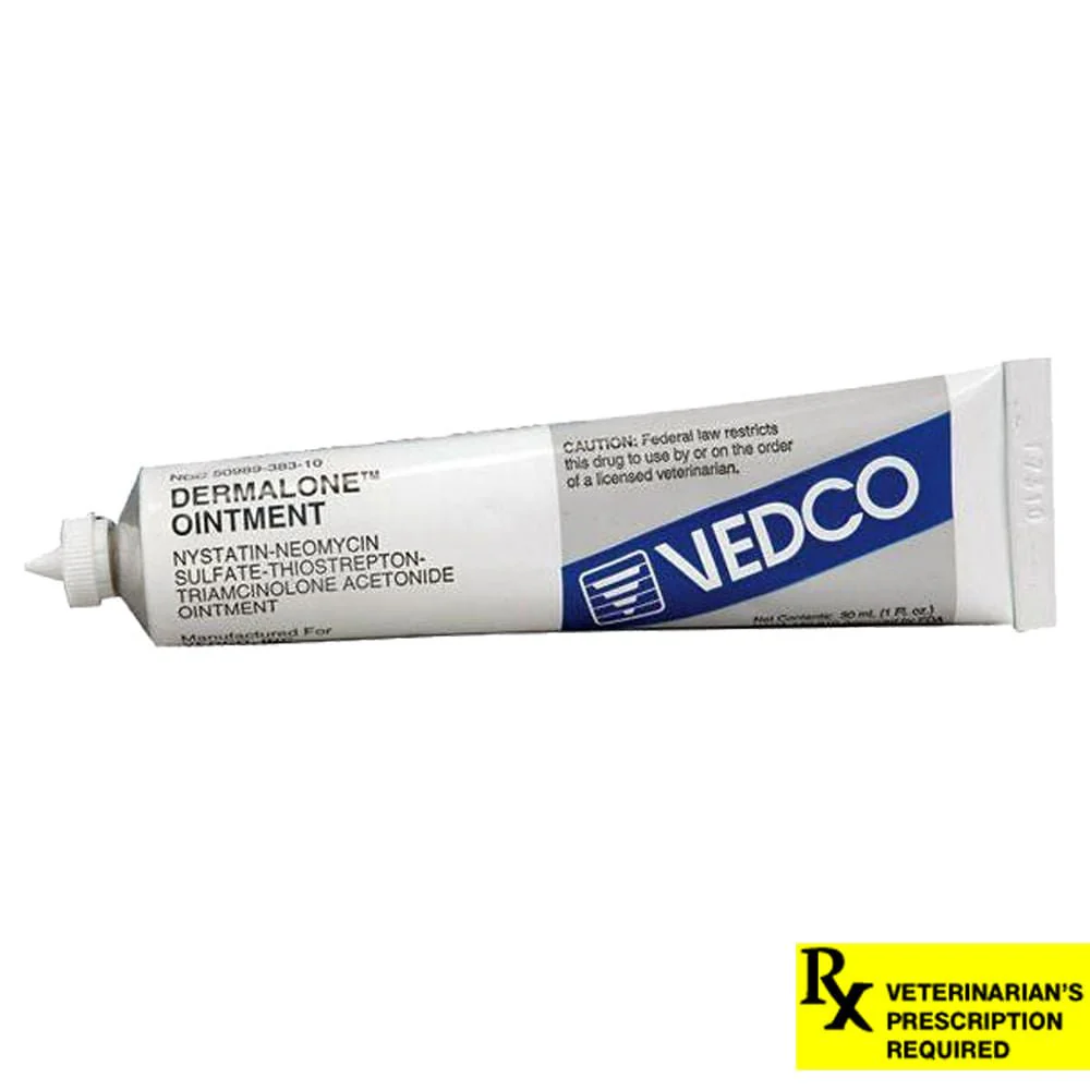 Rx Dermalone (nystatin-neomycin sulfate-thiostrepton-triamcinolone acetonide) Ointment for Cats & Dogs - Nail Gallerys