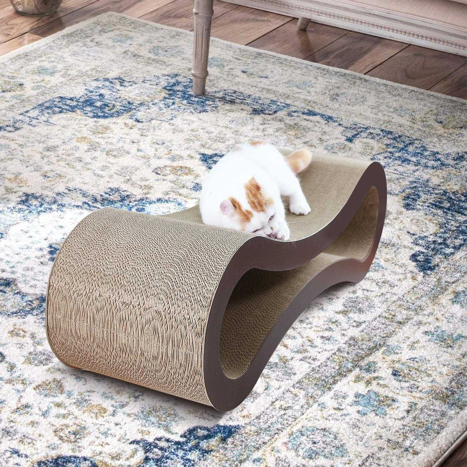 ScratchMe Cat Scratcher Cardboard Scratching Pad House Bed Furniture Protector - Nail Gallerys