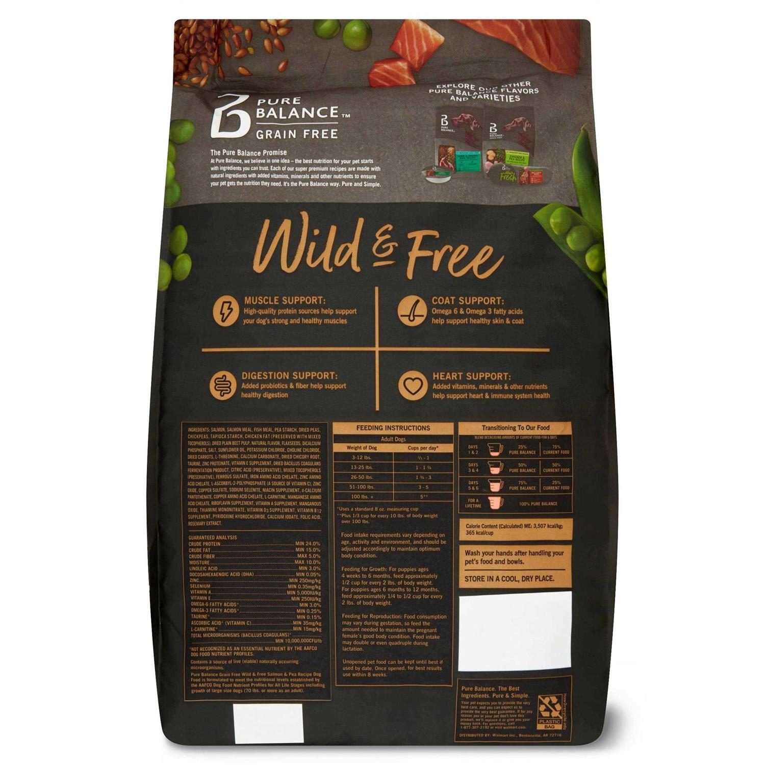 Pure Balance Wild & Free Salmon & Pea Recipe Dry Dog Food - Nail Gallerys
