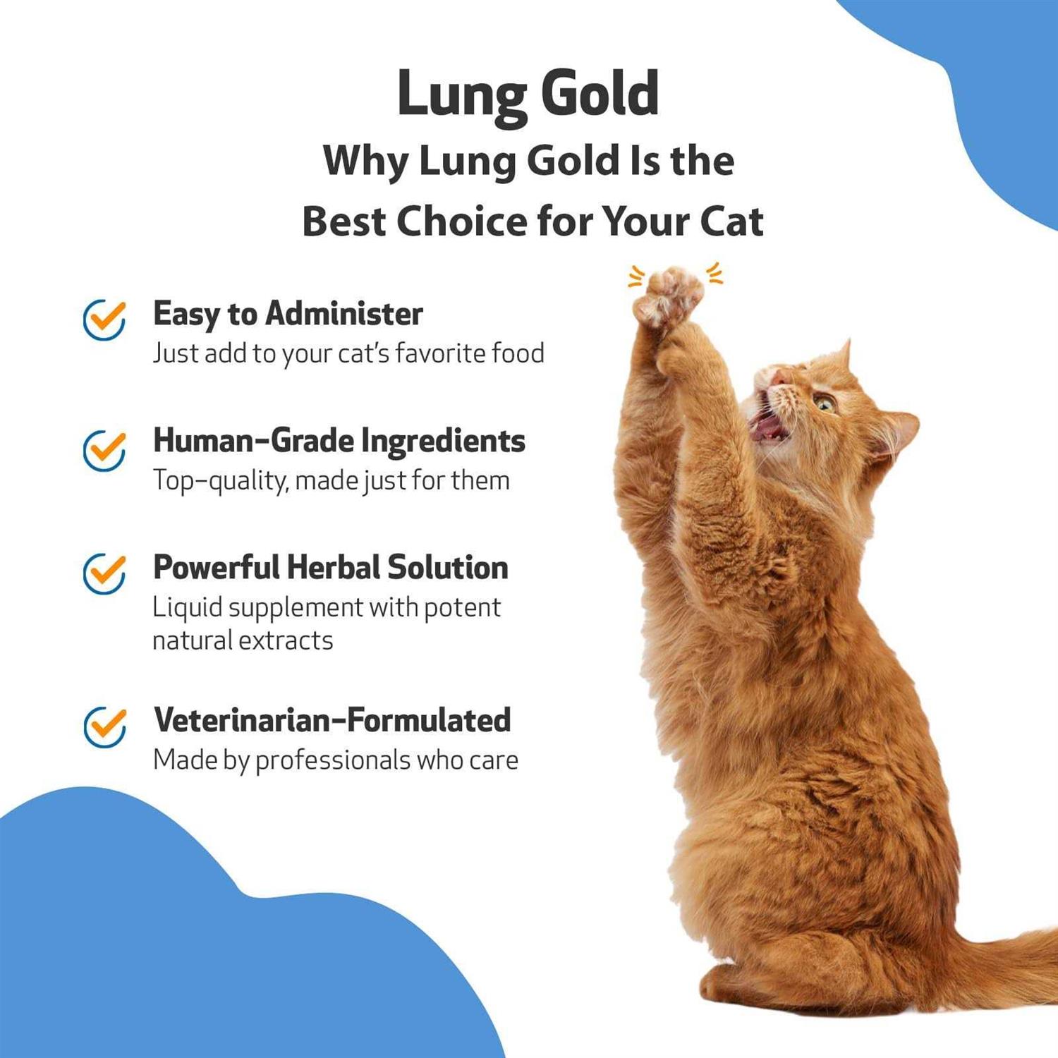 Pet Wellbeing Lung Gold for Cats - Nail Gallerys