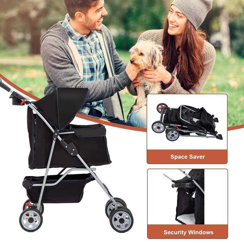 Bestpet 4 Wheels Pet Stroller for Cats and Dogs - Nail Gallerys