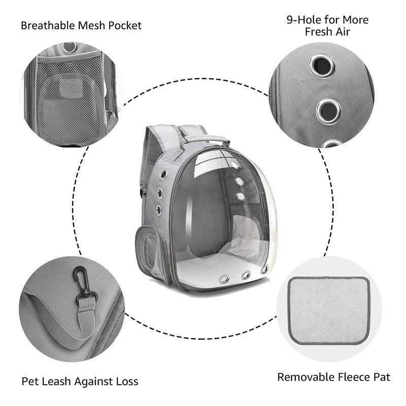 Henkelion Bubble Carrying Bag for Small Medium dogs cats - Nail Gallerys