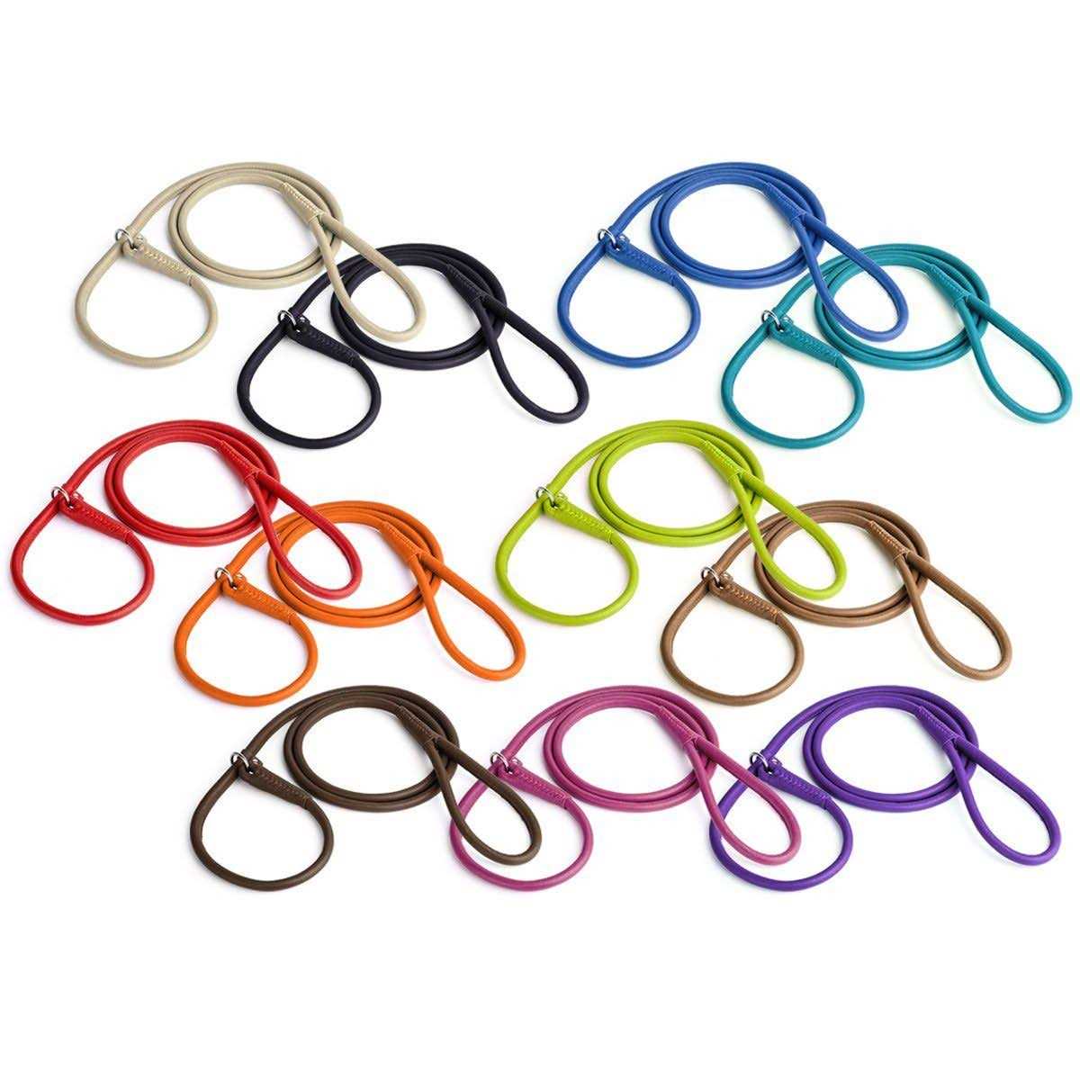 Dogline Leather Round Slip Lead - Nail Gallerys