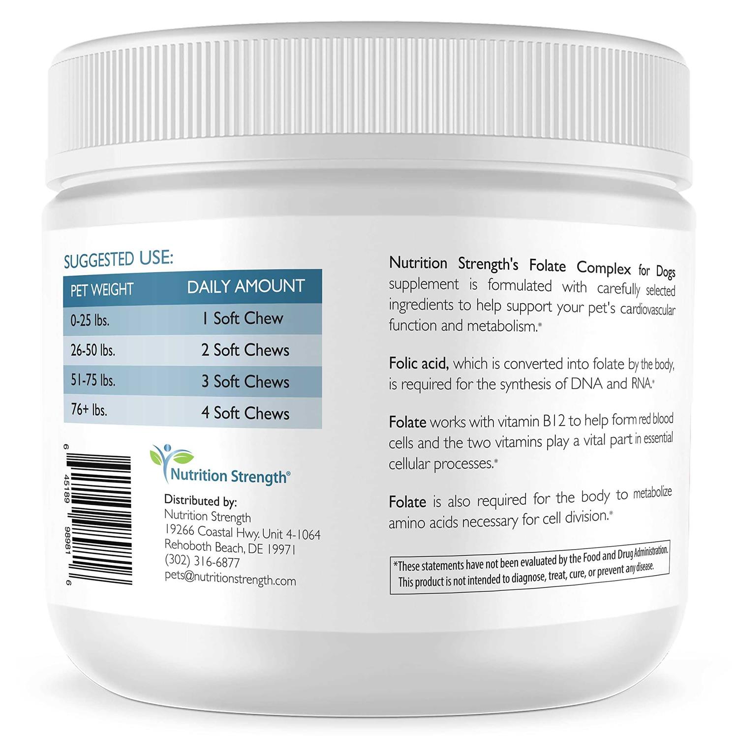 Nutrition Strength Folate for Dogs to Promote Cardiovascular & Prenatal Health - Nail Gallerys