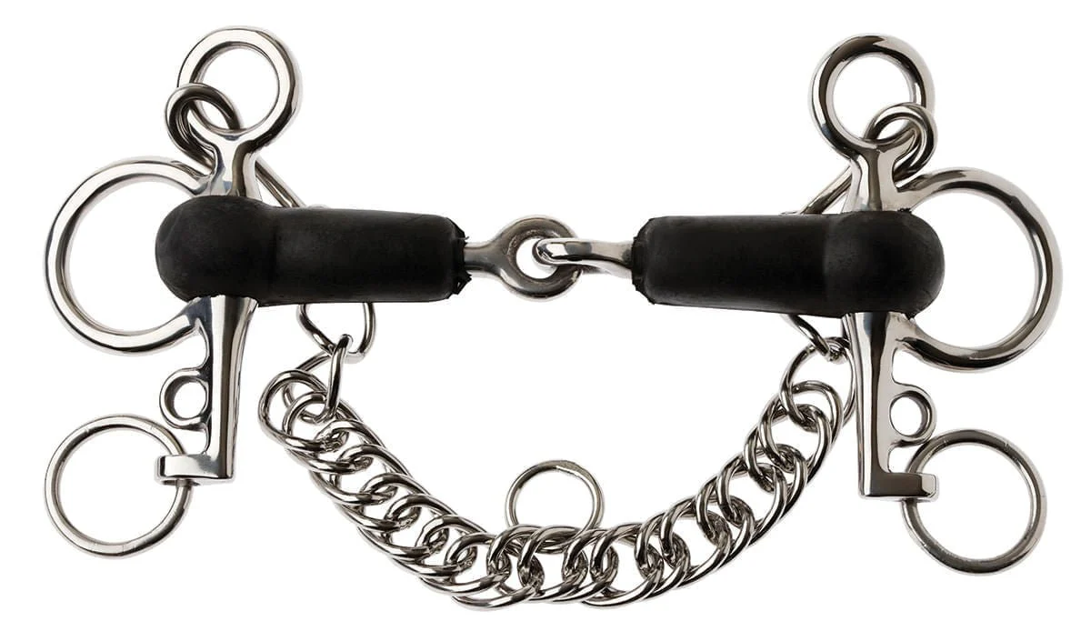 Korsteel Rubber Mouth Pelham Snaffle Bit - Nail Gallerys