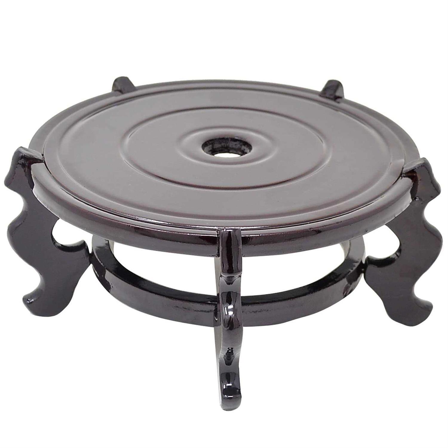 fengshuisale Feng Shui Chinese Wooden Fishbowl Planter Display Stand - Nail Gallerys