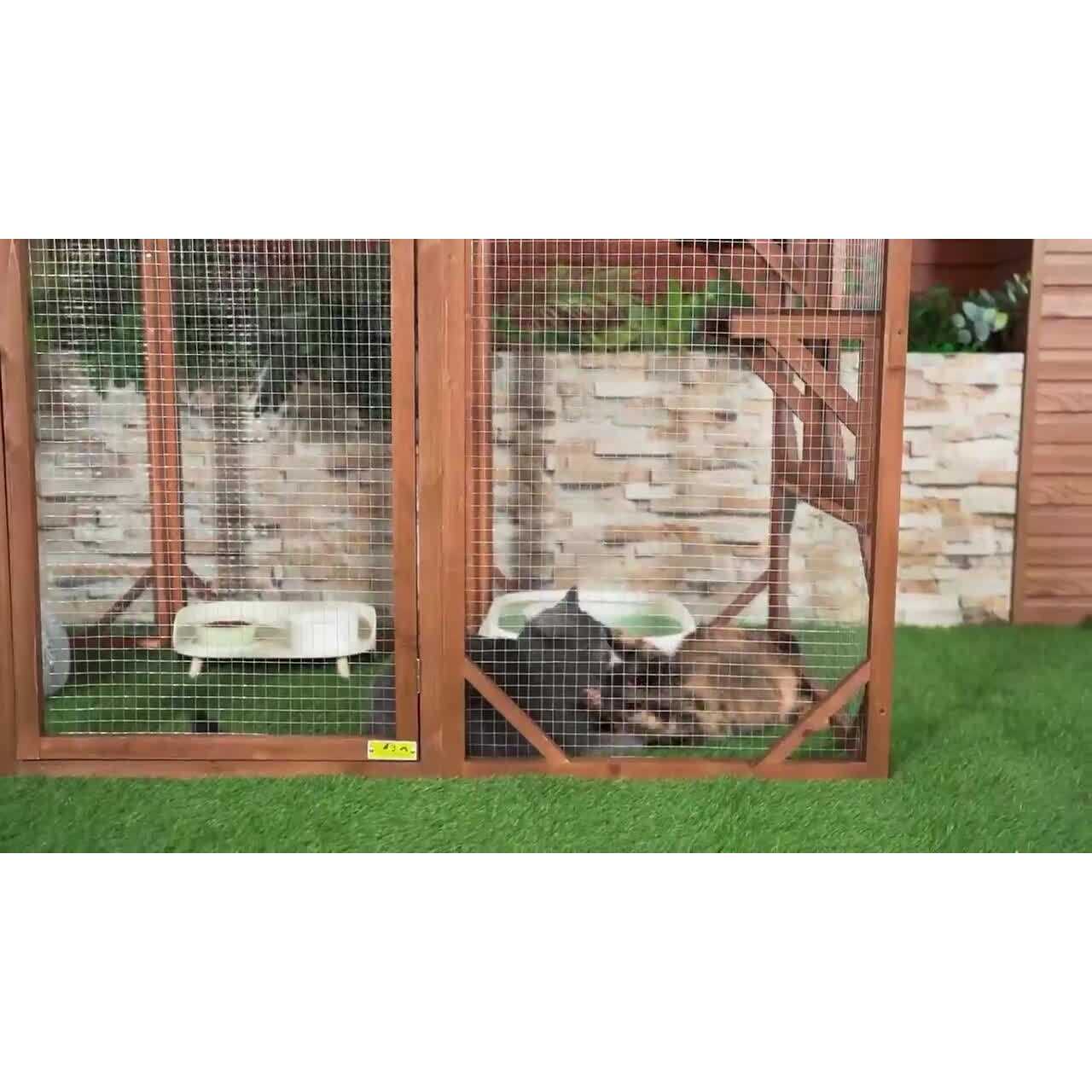 COZIWOW Wooden Outdoor Cat Enclosure Run Playpen Catio - Nail Gallerys