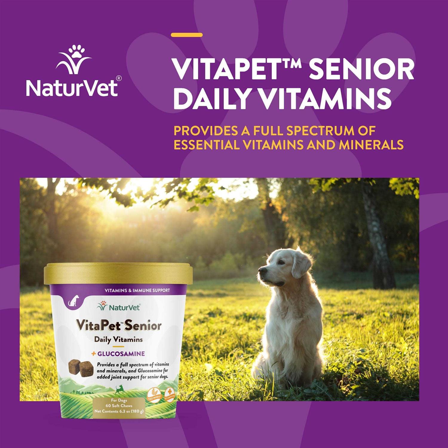 NaturVet VitaPet Senior Daily Vitamins Plus Glucosamine - Nail Gallerys