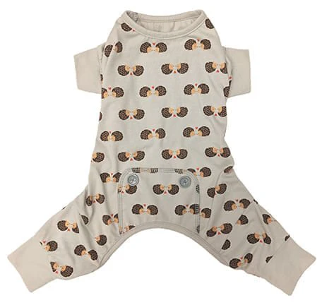 Light Gray Hedgehog Dog Pajamas - Nail Gallerys
