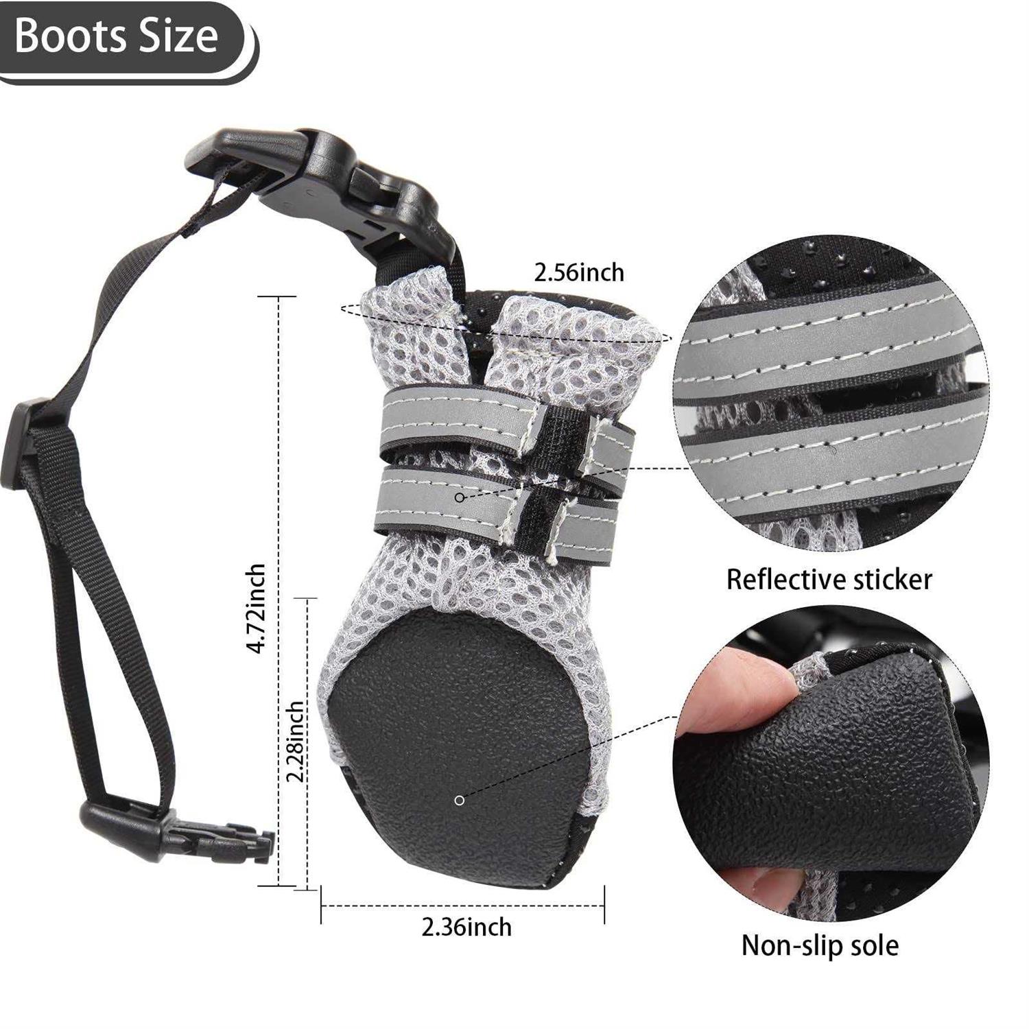 Sovipal Dog Boots with Anti-Lost Design, Buckle Straps, and Weatherproof. Dog Shoes for Small Dogs Ideal for Outdoor & Indoor Walks - Nail Gallerys
