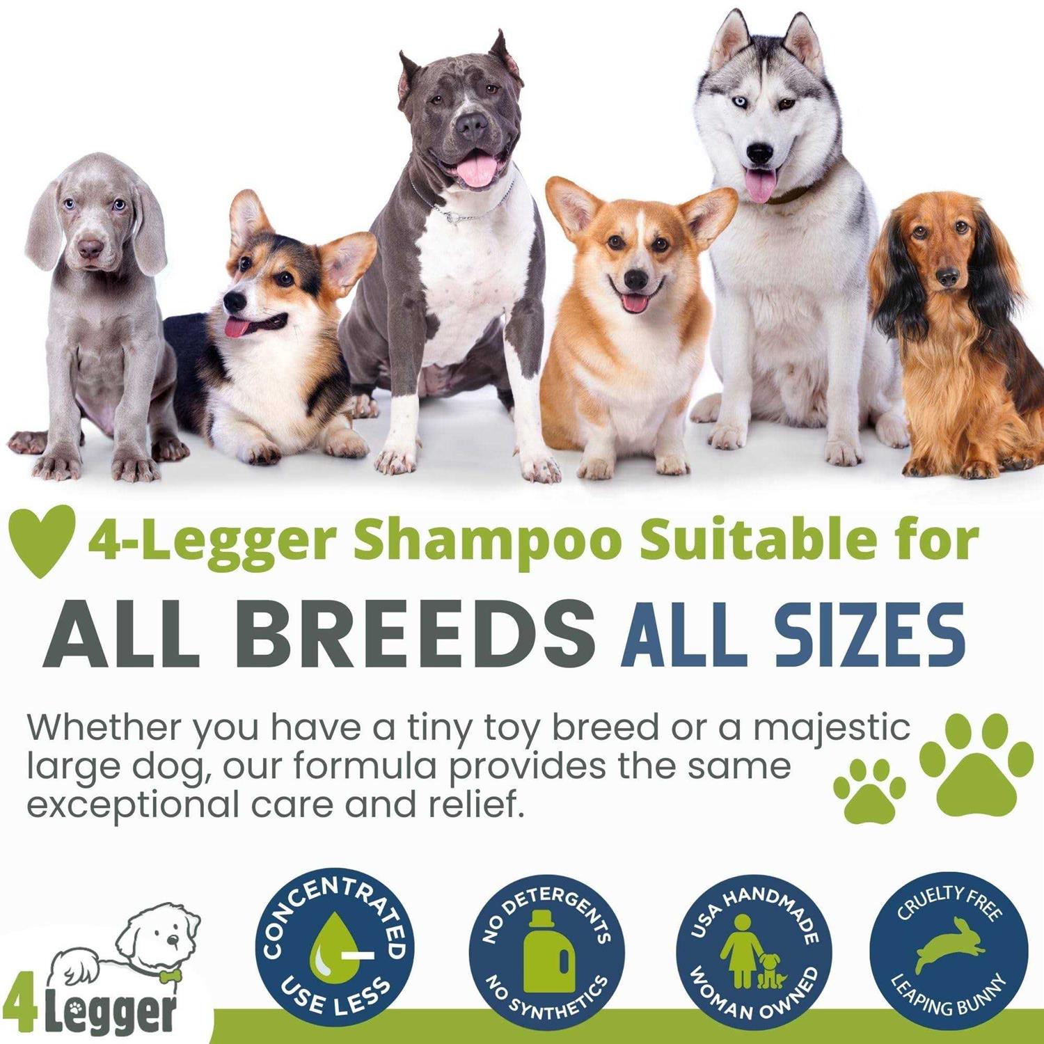 4Legger 4-Legger Certified Organic Dog Shampoo All Natural and Hypoallergenic with Aloe and Lemongrass - Nail Gallerys