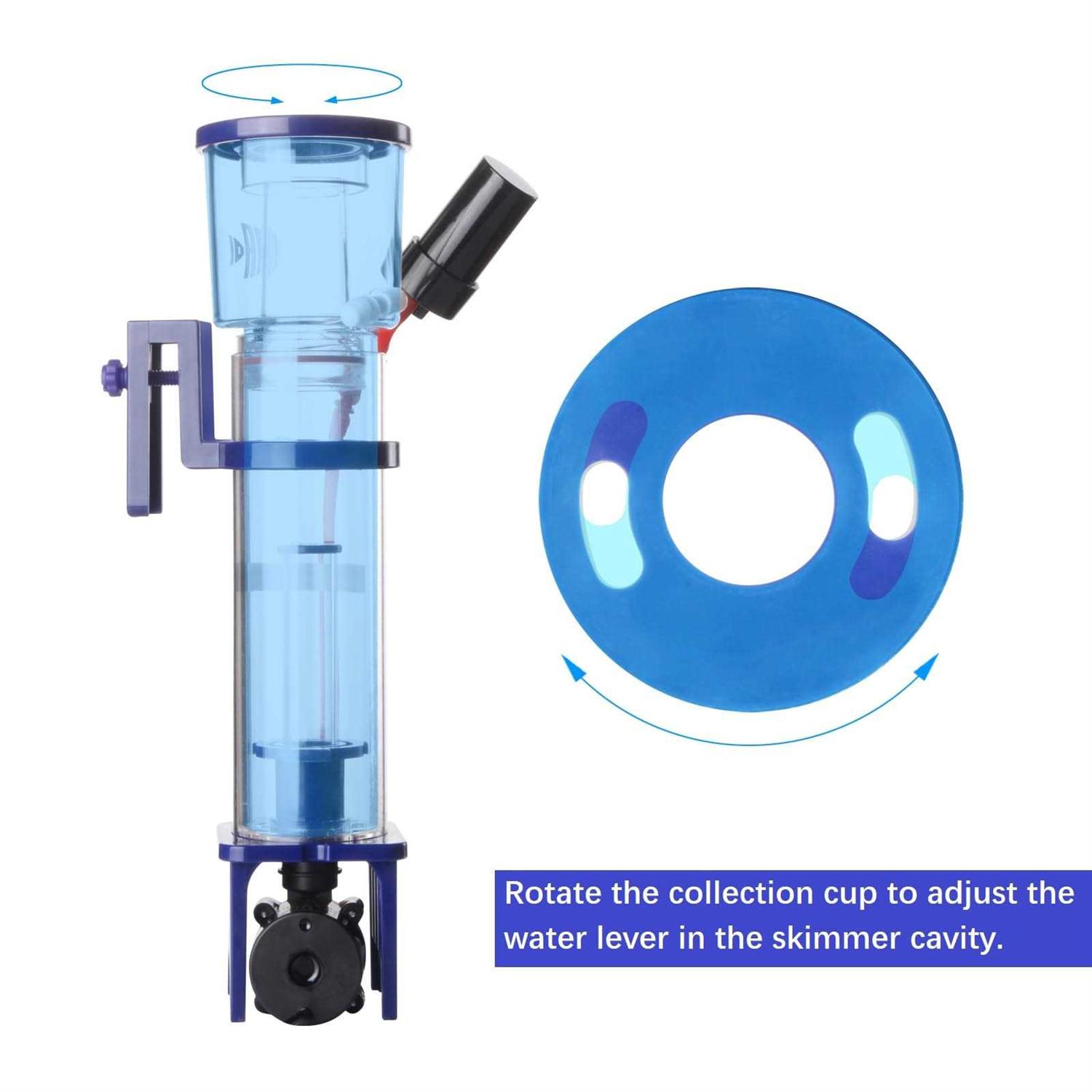 Nano Protein Skimmer for Saltwater Aquariums DC Pinwheel Pump for 30 Gals Fish Tank - Nail Gallerys