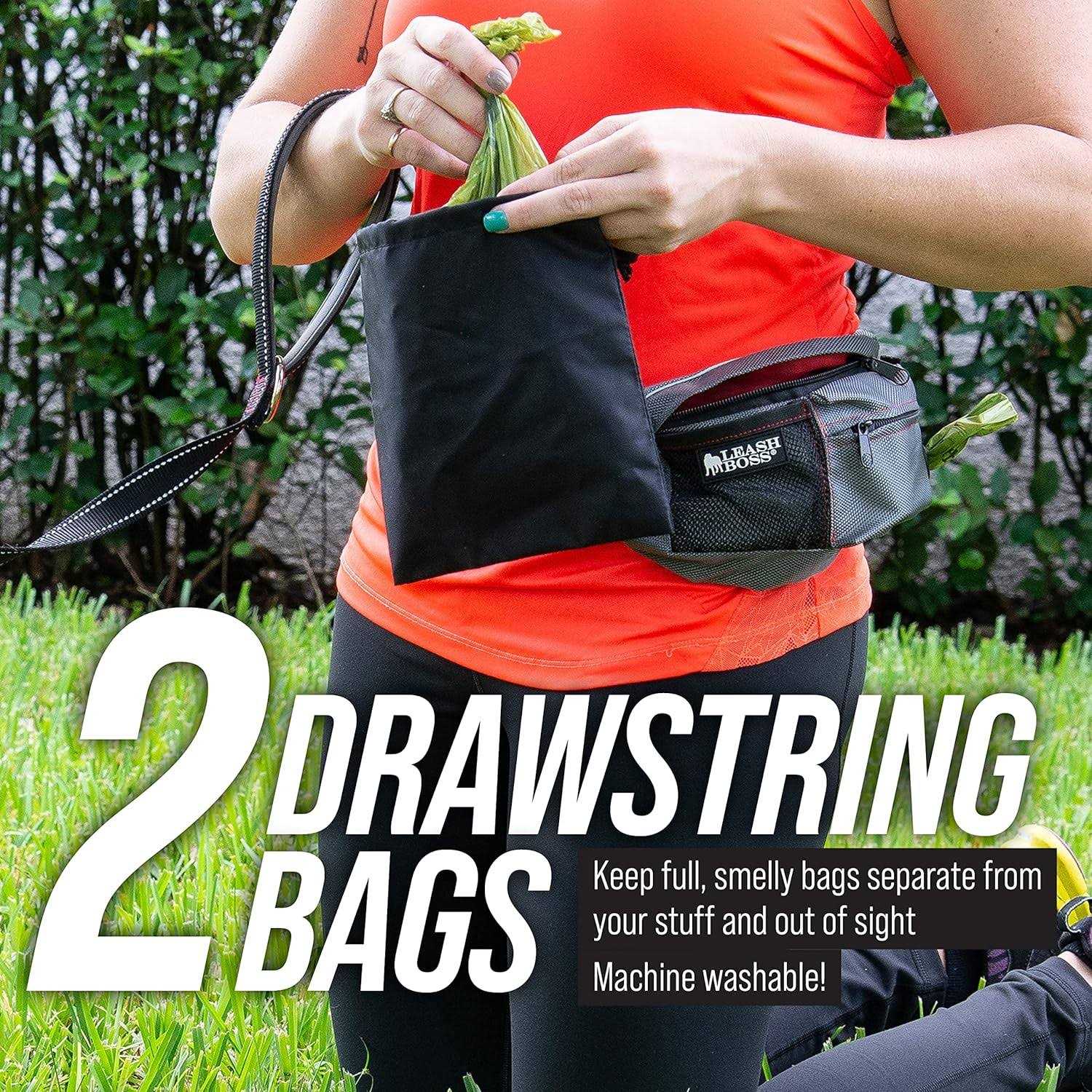 Leashboss PackUp Pouch Dog Treat Training Pouch with Waste Bag Dispenser - Nail Gallerys