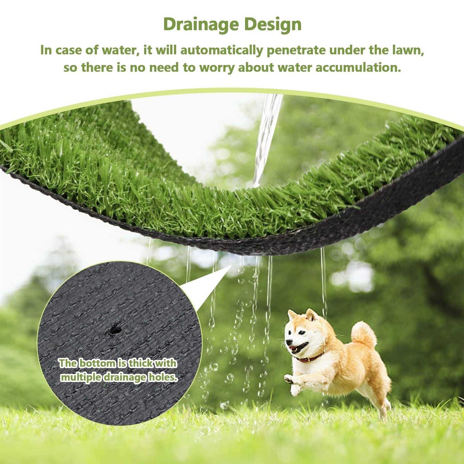 Loytryal 39.4 x 31.5 Inches Fake Grass Pee for Dogs Artificial Grass Rug Turf for Puppy Potty Training Washable Grass Mat Pee Grass for Dog Potty - Nail Gallerys