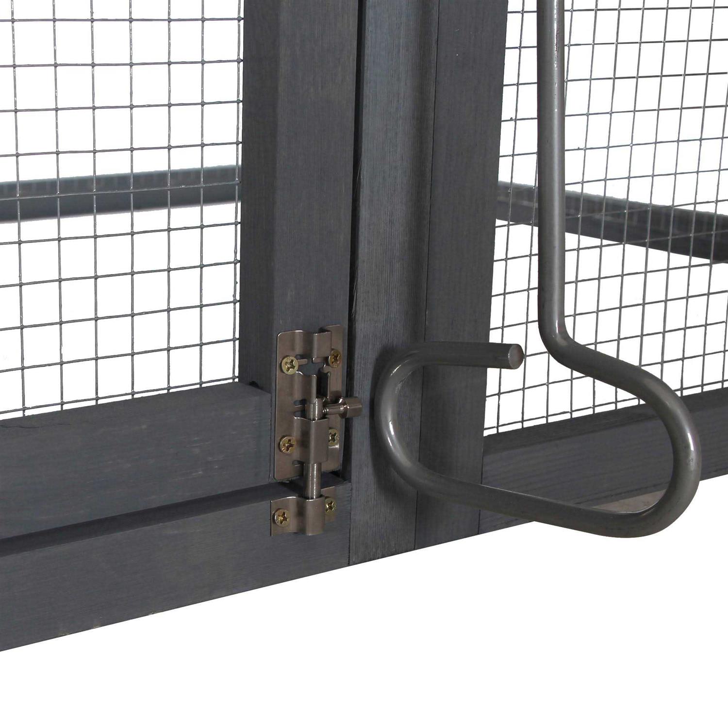 PawHut 84 Wooden Chicken Coop Hen House Outdoor with Run Nesting Box - Nail Gallerys