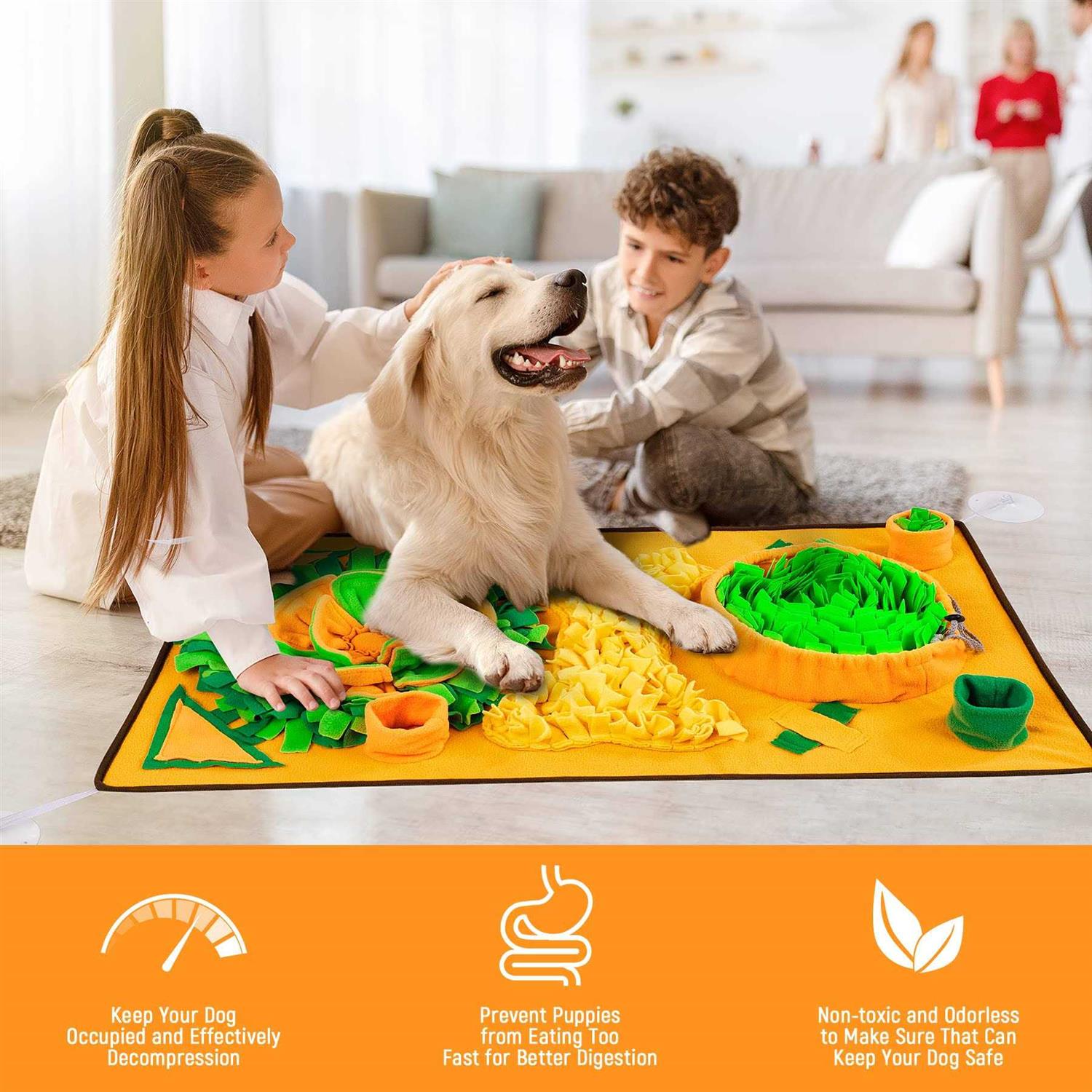 Snuffle Mat for Dog Large Breed Medium Small Dog Non-slip Carrot Snuffle Mat for Dog Enrichment Cat Snuffle Mat Sniffle Interactive Treat Game - Nail Gallerys