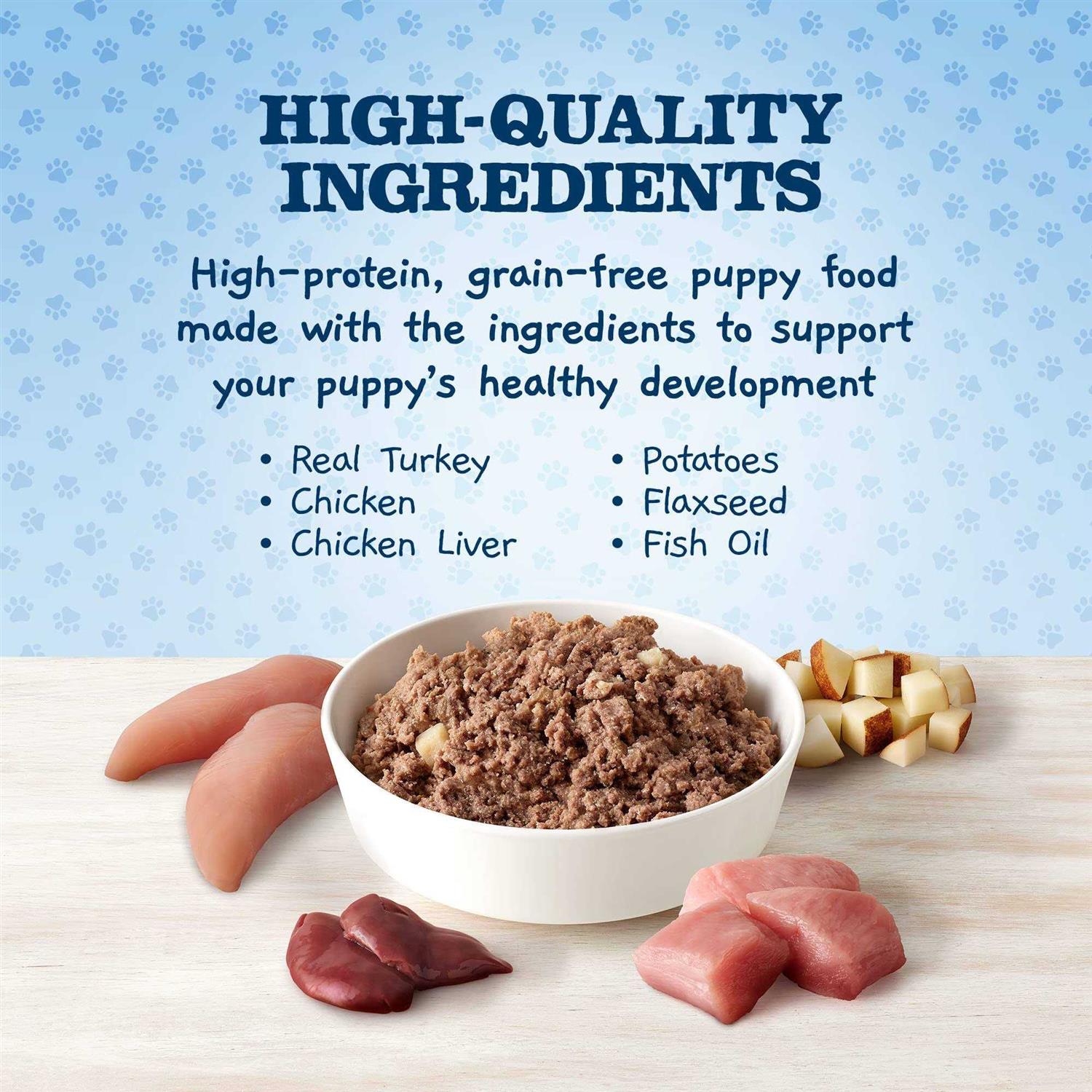 Blue Buffalo Baby Blue Healthy Growth Formula Grain-Free High Protein Turkey & Potato Recipe Puppy Wet Food - Nail Gallerys