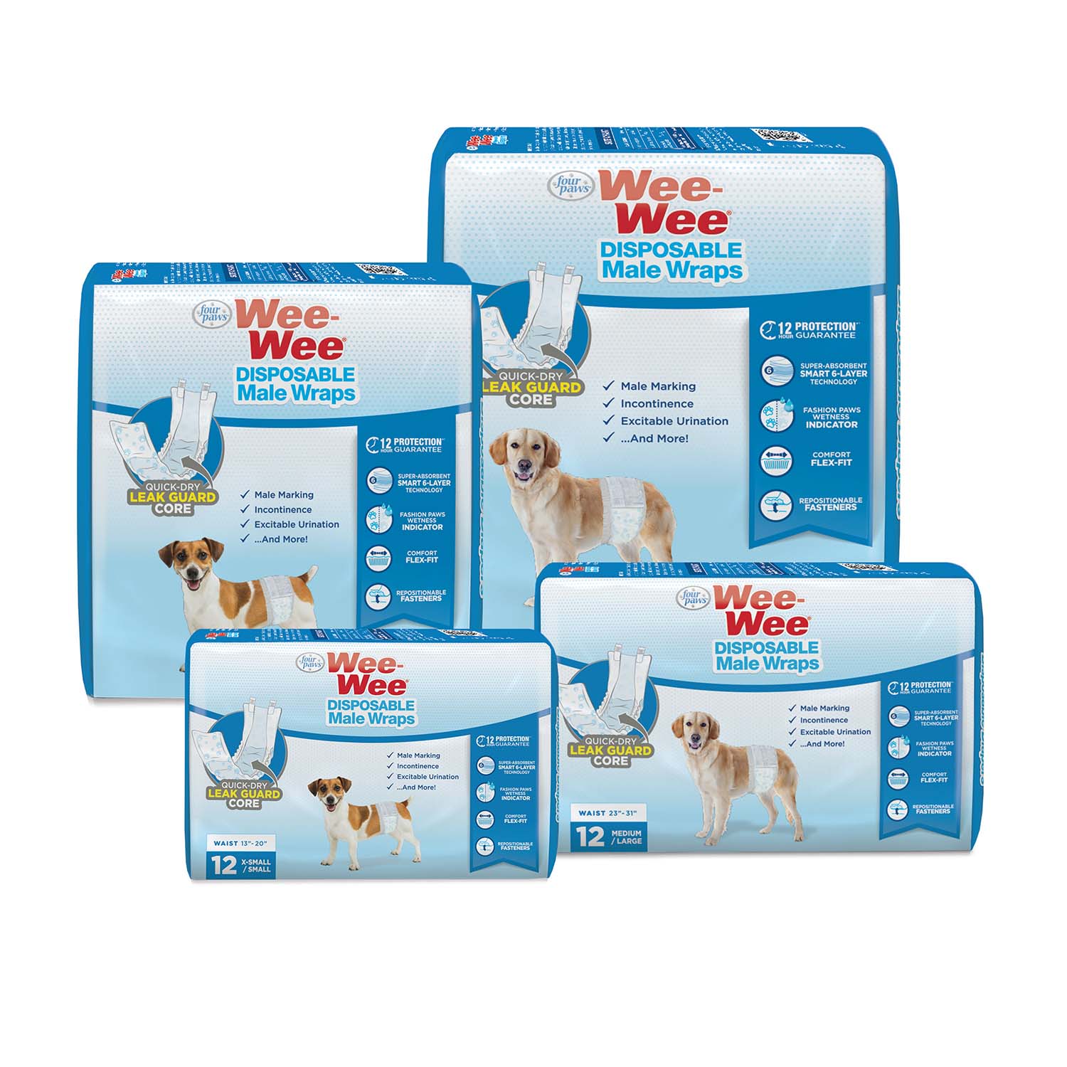 Wee-Wee Disposable Male Dog Wraps - Nail Gallerys