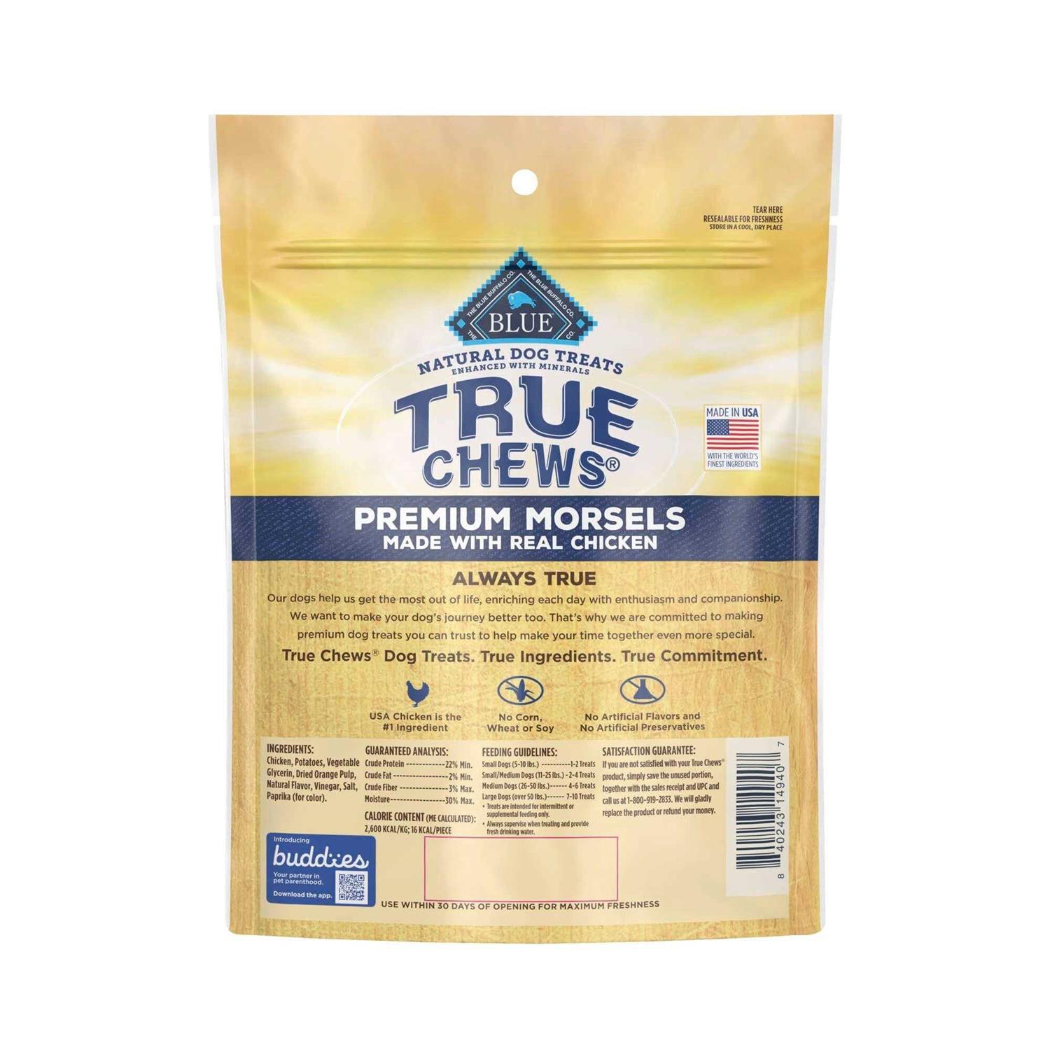 Blue Buffalo True Chews Premium Morsels Chicken Dog Treats - Nail Gallerys