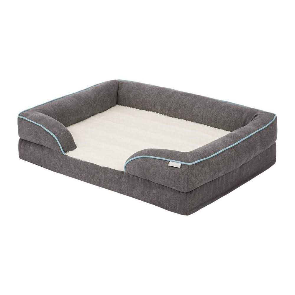 Frisco Plush Orthopedic Front Bolster Cat Dog Bed w/Removable COVER - Nail Gallerys