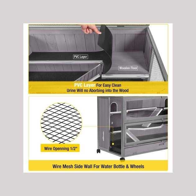 Aivituvin Wooden Hamster Cage Guinea Pig Cage with Iron Frame - Nail Gallerys