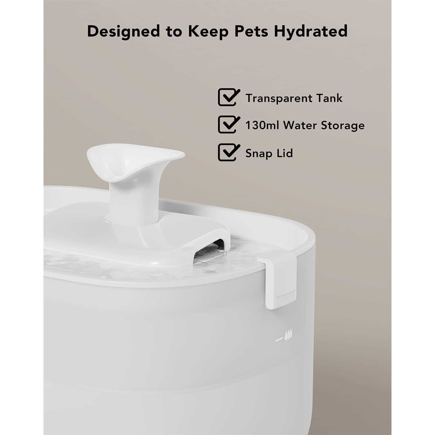 PETLIBRO Cat Water Fountain with Wireless Pump 2.5L/84oz Dockstream Automatic Pet Water Fountain - Nail Gallerys