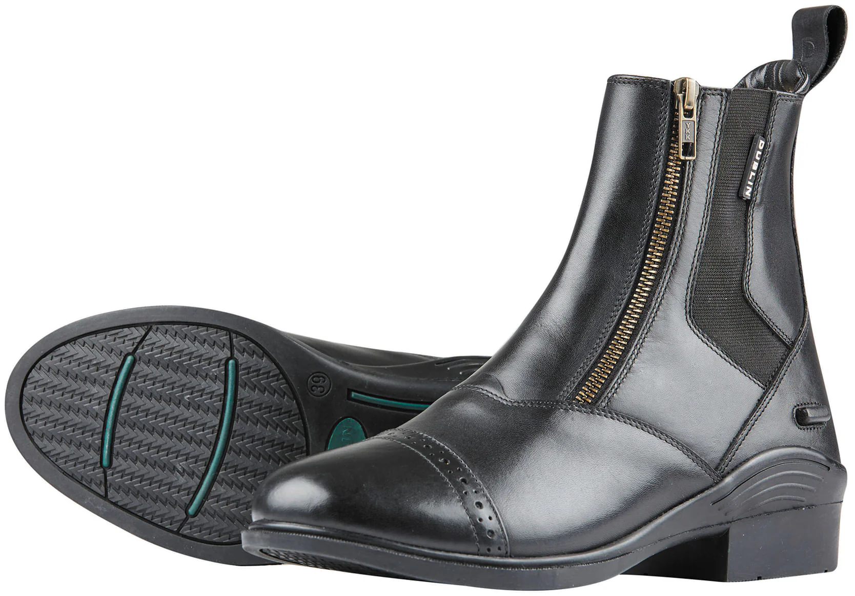 Dublin Evolution Double Zip Front Paddock Boots, Black - Nail Gallerys