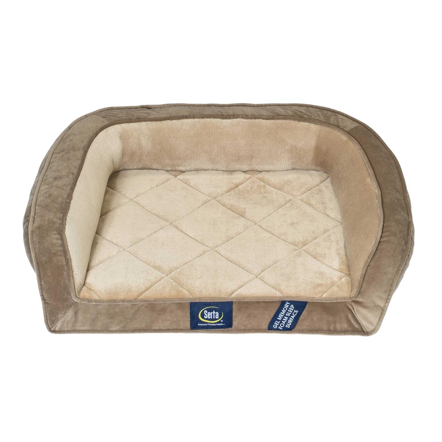 Serta Gel Memory Foam Quilted Ortho Couch Dog Bed - Nail Gallerys