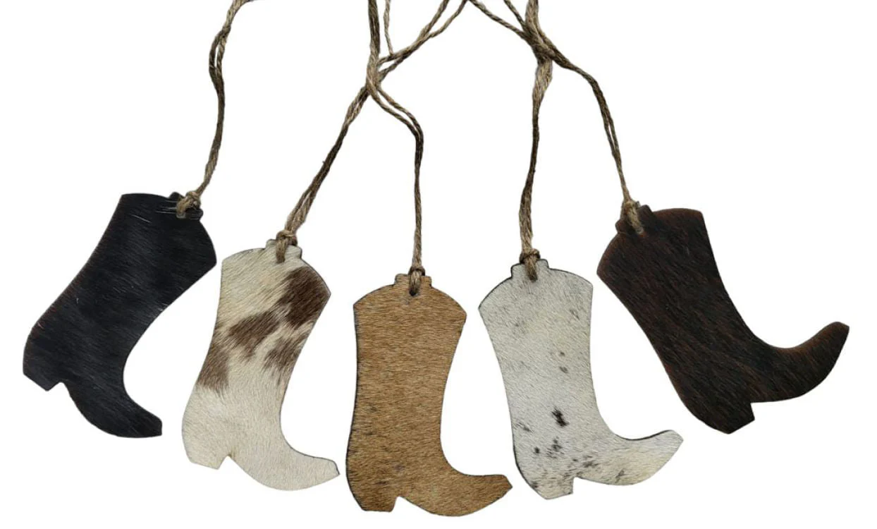 Cowhide Leather Christmas Ornament - Nail Gallerys