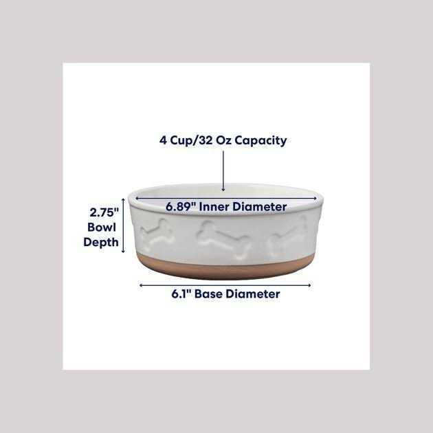 Frisco Bones Non-skid Ceramic Dog & Cat Bowl - Nail Gallerys